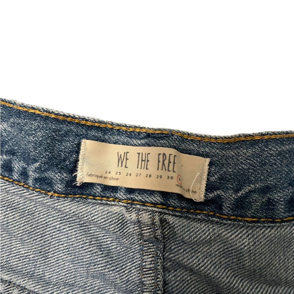 Free People Distressed High Waist Jean Shorts - Picture 5 of 5